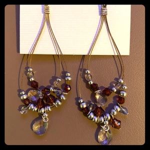 Beautiful beaded dangle earrings